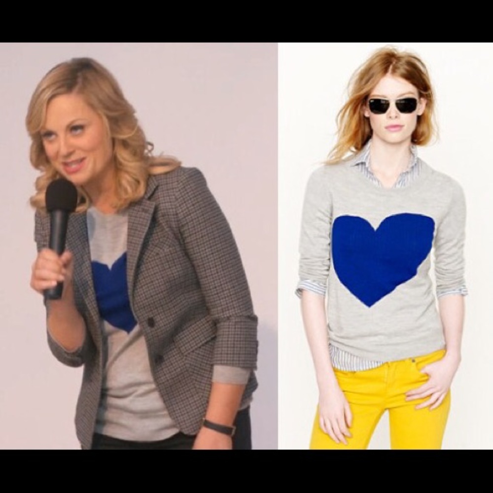 J. Crew Blue Heart Me Tippi Sweater XS - Picture 2 of 6